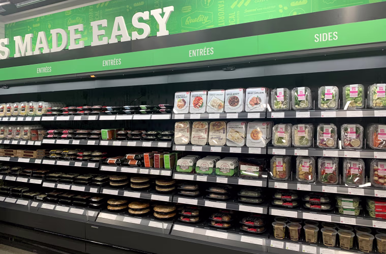 Image: Ready meals at the Amazon Go store in Seattle.