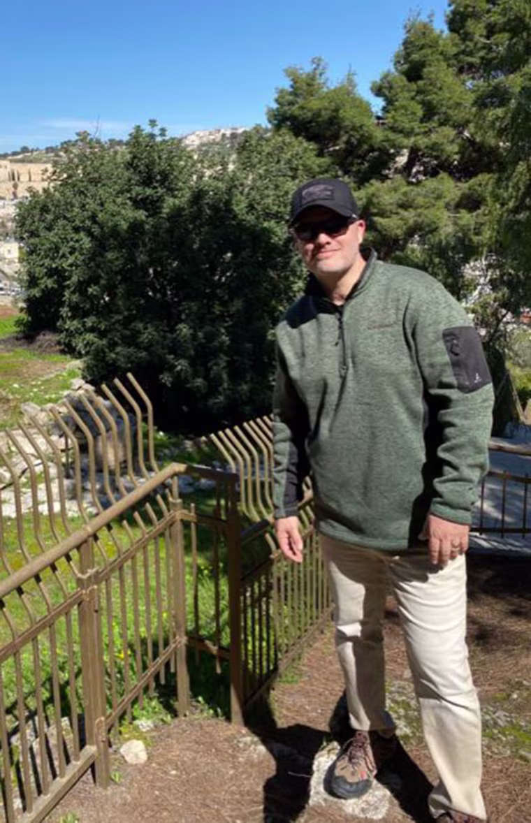 Image: Pastor Chris Bell in Jerusalem.