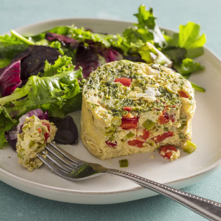 Tangy goat cheese, tarragon, and lemon zest kept these frittatas bright and flavorful.