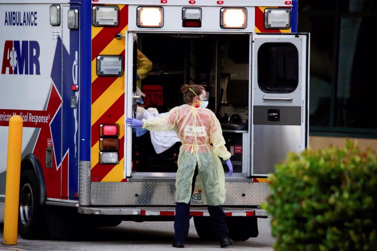 Image: An ambulance in Fort Lauderdale, Fla.