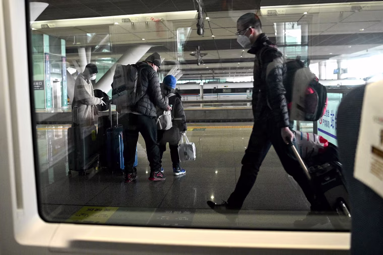 Image: A rail station in Wuhan