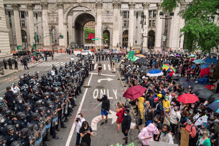 Image: *** BESTPIX *** City Hall Protesters React To New York City Budget Vote