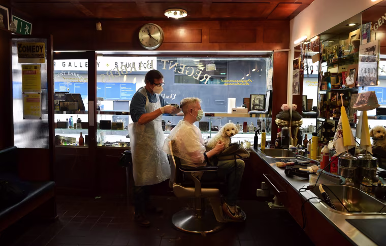Image: Pubs, Barbers And Other Shops Reopen In Dublin