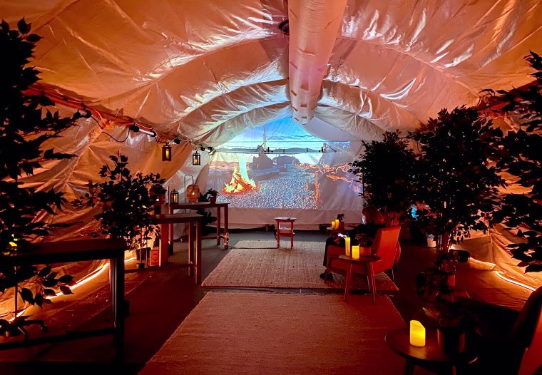 The interior of one of the "recharge rooms" at Mount Sinai in New York.