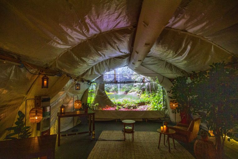 The interior of one of the "recharge rooms" at Mount Sinai in New York.
