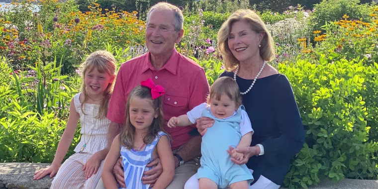 Former President George W. Bush and first lady Laura Bush were able to spend some quality time with Jenna Bush Hager, her husband, Henry, and their three children during a recent visit.