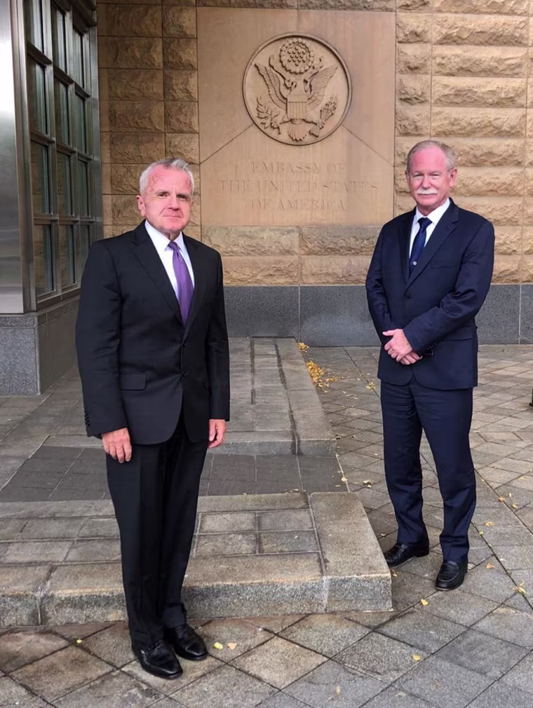 Image: Ambassador John Sullivan and Joey Reed