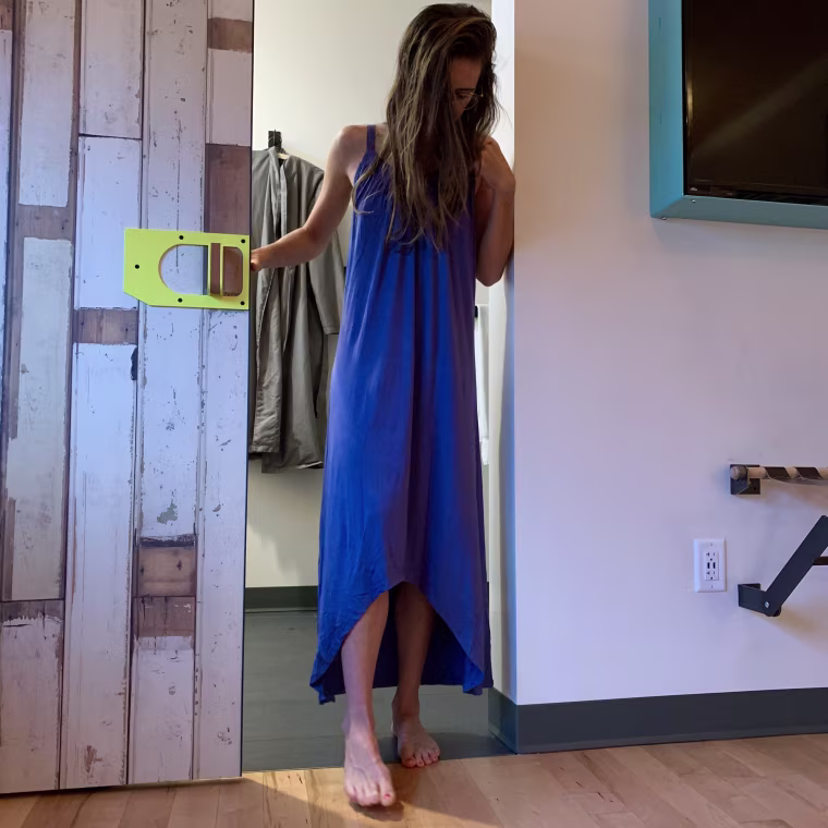 Ekouaer Sleeveless Long Nightgown in Blue