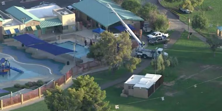 Image: Aerial of the El Dorado Park Aquatic Center