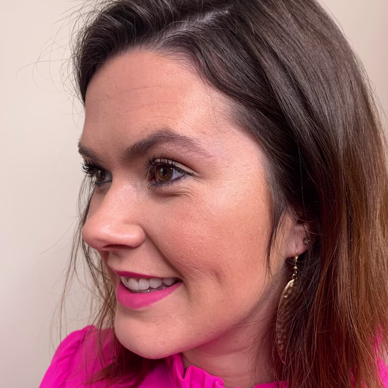 Woman wearing Charlotte Tilbury mascara