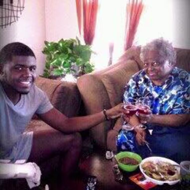 LaDarius with Granny.