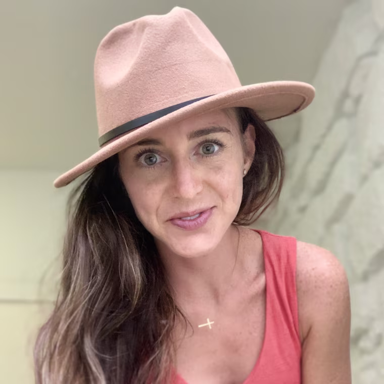 trying on my new fedora in camel