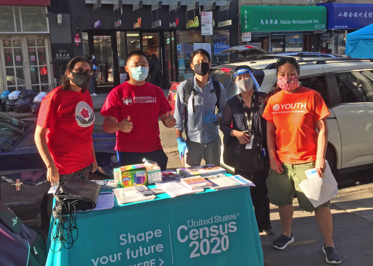 A "Flushing Census Friday" event in New York.