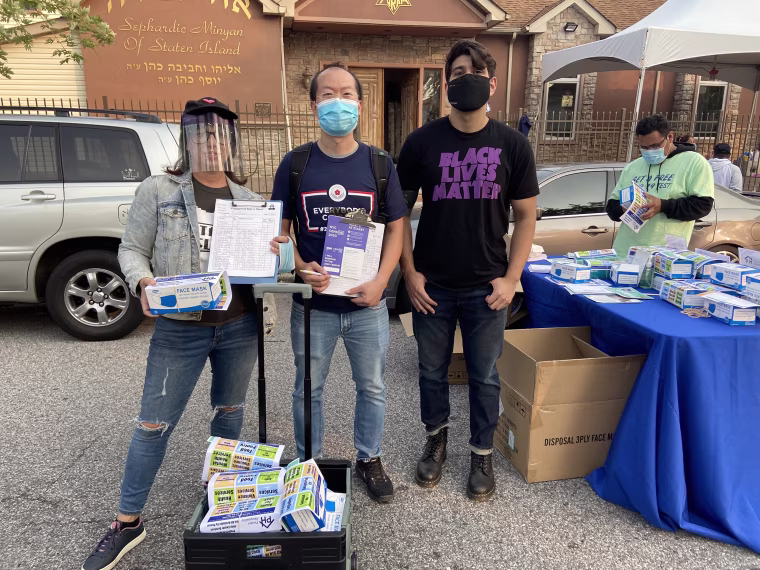 Community outreach workers during a final push to ensure an accurate 2020 census.