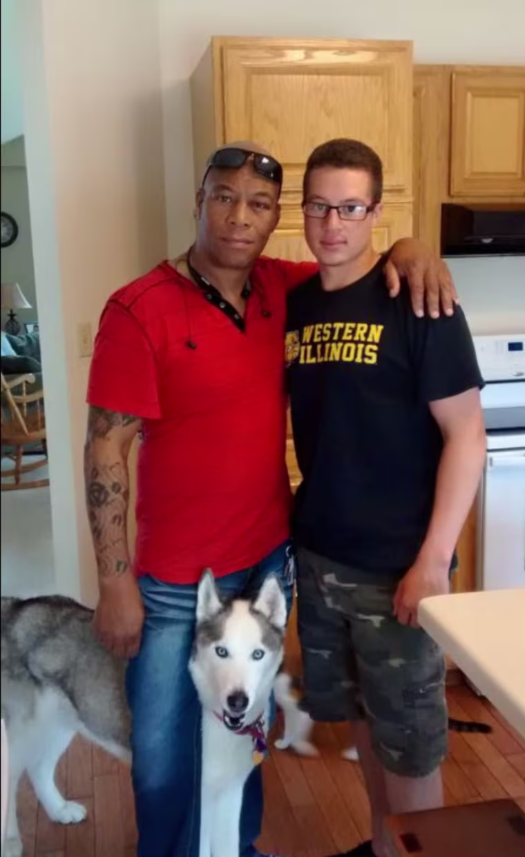 Tyler and his father, Keith Smith.