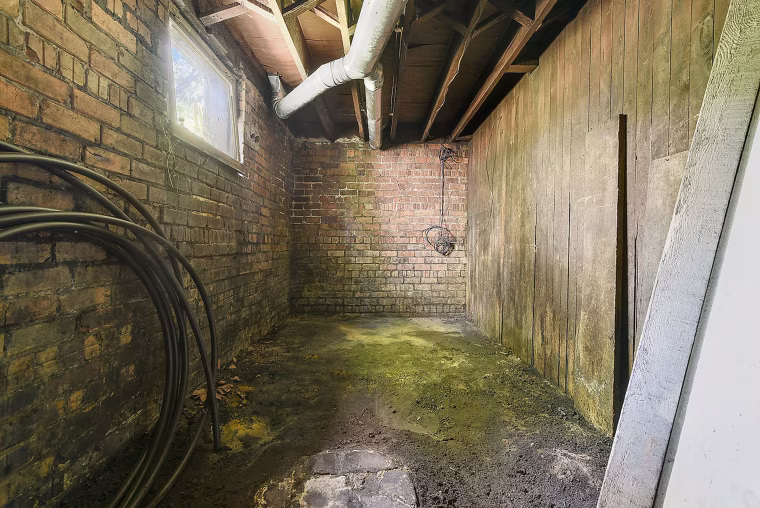 There's no secret room in the basement, just plenty of space for storage.