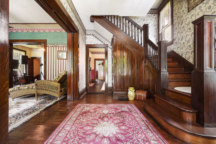 The house is filled with antique touches and original woodwork.