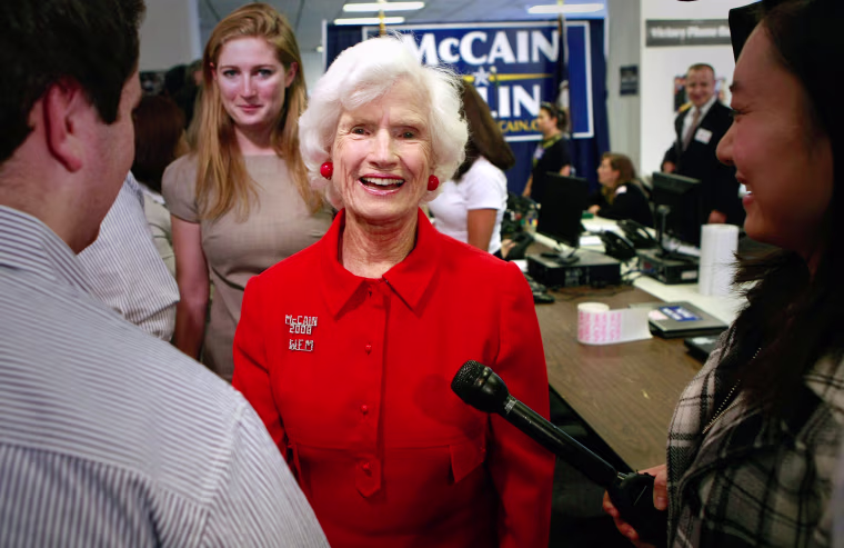 Tom Ridge Leads An RNC Rally With John McCain's Mother