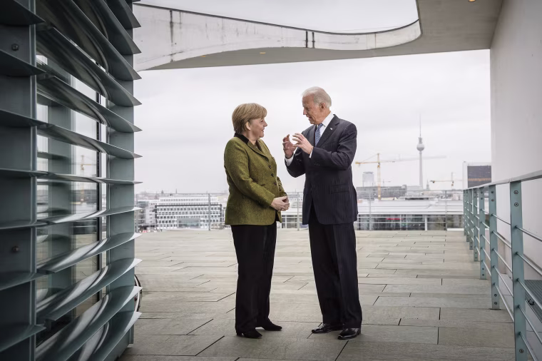 Image: Angela Merkel and Joe Biden
