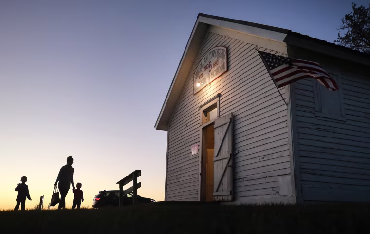 Image: *** BESTPIX *** Across The U.S. Voters Flock To The Polls On Election Day