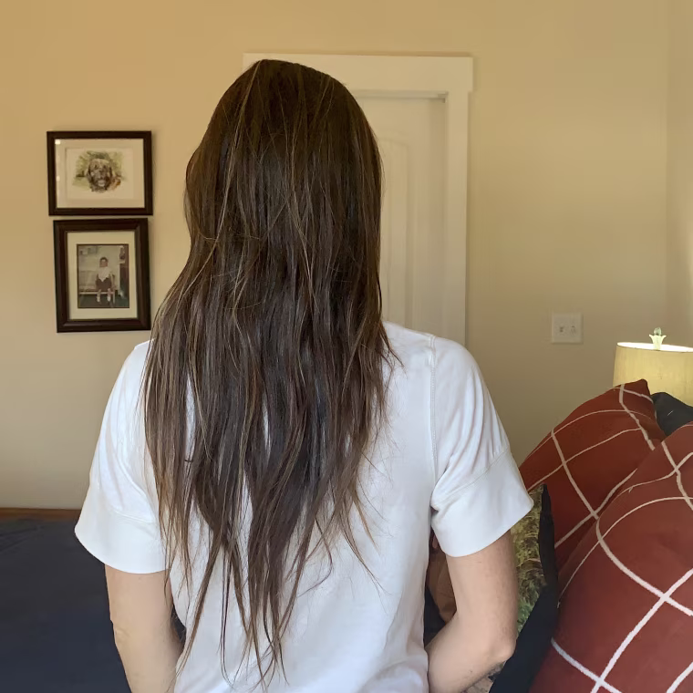 my hair after using MATRIX Total Results Dark Envy shampo
