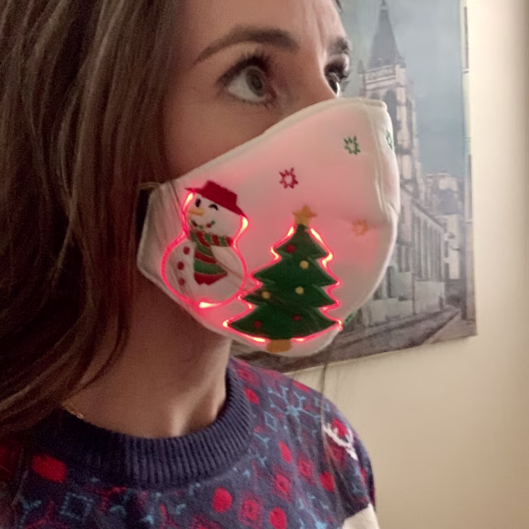 profile view of my light up mask