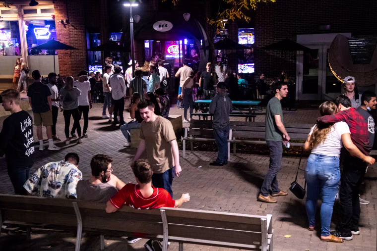 IMAGE: People at bars in Iowa City