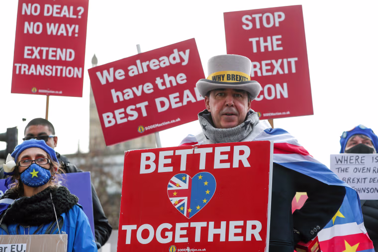 Image: Anti-Brexit demonstrators