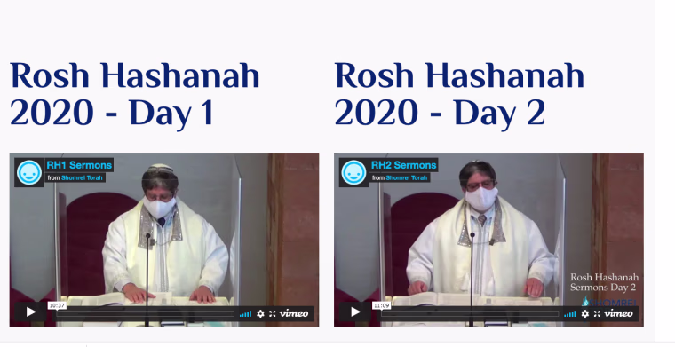Rabbi Randall Mark led virtual Rosh Hashannah services during the pandemic.