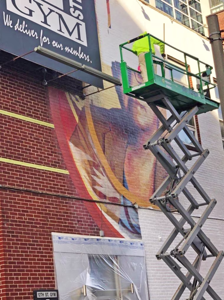 The mural was painted over without warning on the morning of December 23, 2020.