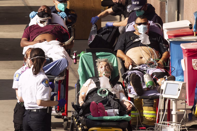 Image: Hospitals and Emergency Services strained amid coronavirus pandemic in Los Angeles
