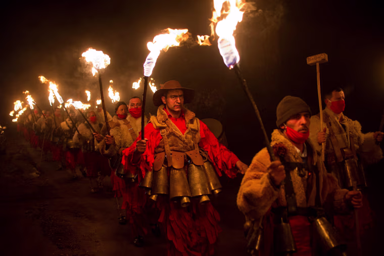 Image: TOPSHOT-BULGARIA-CARNIVAL-KUKERI