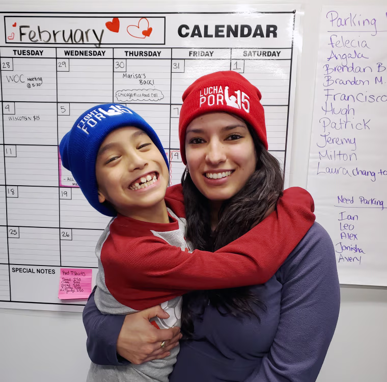 Image: Adriana Alvarez with her son