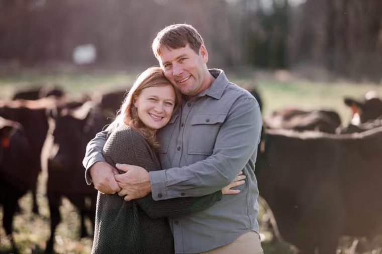 Hickory Nut Gap Farm co-owners Jamie and Amy Ager