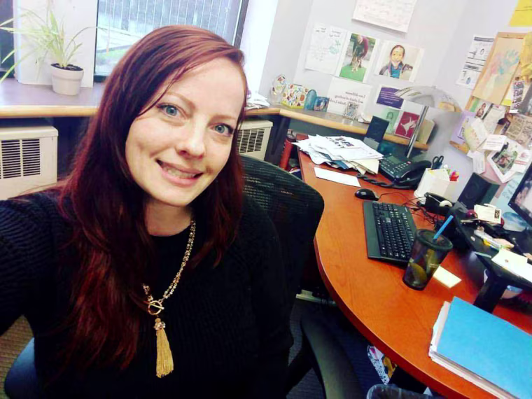 Image: Alexia Layne-Lomon, seen in her office before the pandemic began.