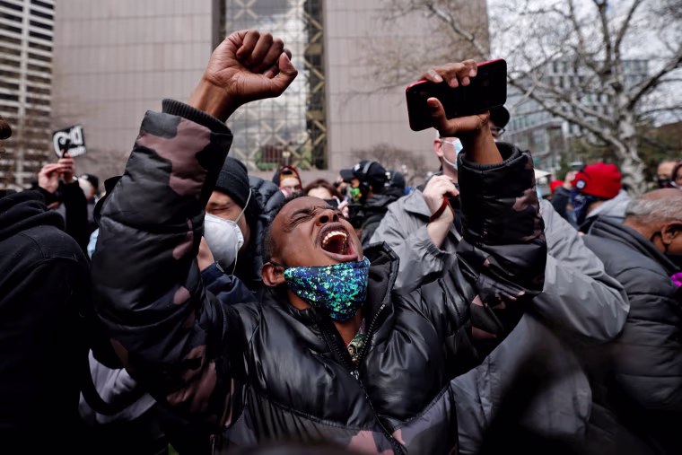 Image: Reaction to the verdict in the trial of former Minneapolis police officer Derek Chauvin