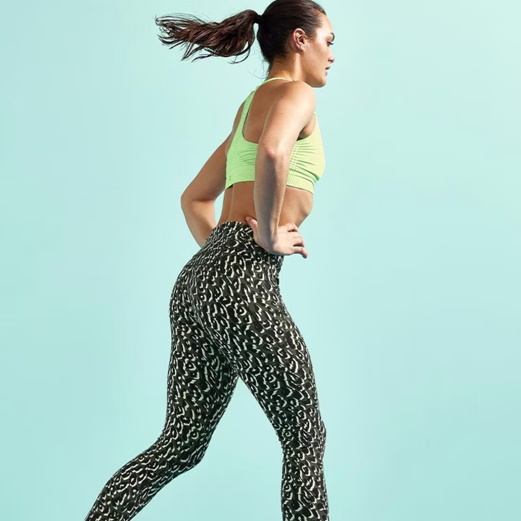Woman wearing leggings from Sweaty Betty