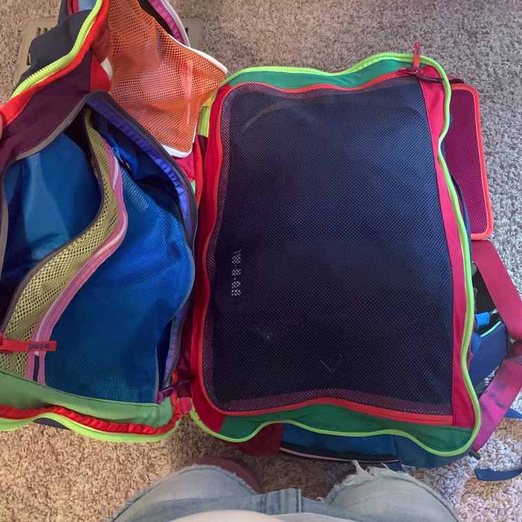 Overhead of packed luggage from Katie Jackson