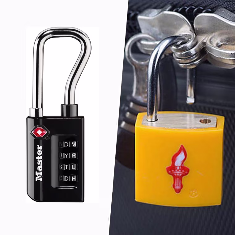 Illustration of two luggage locks approved by TSA
