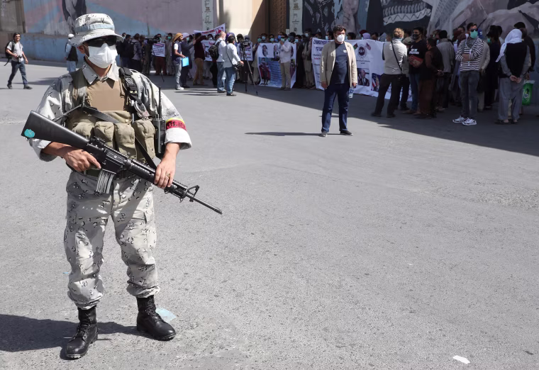 Image: Former Afghan interpreters who worked with U.S. troops in Afghanistan demonstrate in Kabul