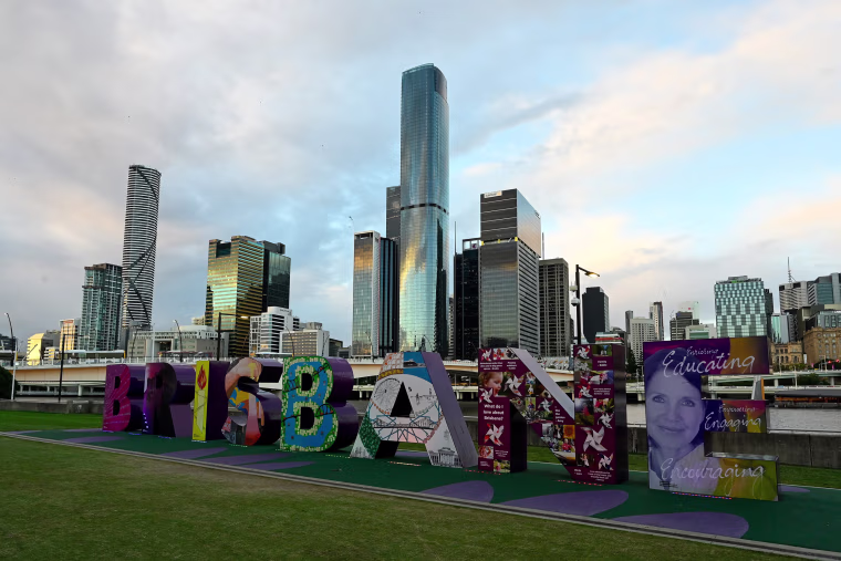 Image: A view of the Southbank forecourt, a potential venue for archery for the 2032 Olympic Games bid for Brisbane