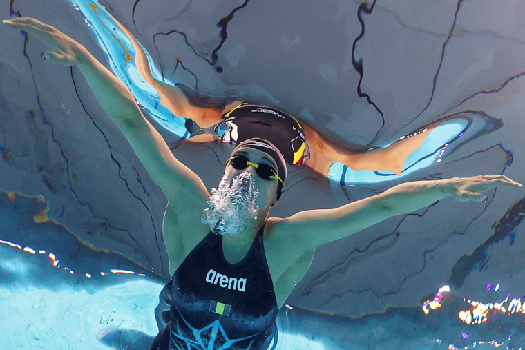 Belgium's Fanny Lecluyse competes in the Women's 100m Breaststroke at the Tokyo Games on July 25, 2021.