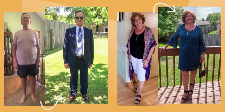 Before and after images of TODAY show guests William Hartleroad and Cristina Ligocki, who get a makeover