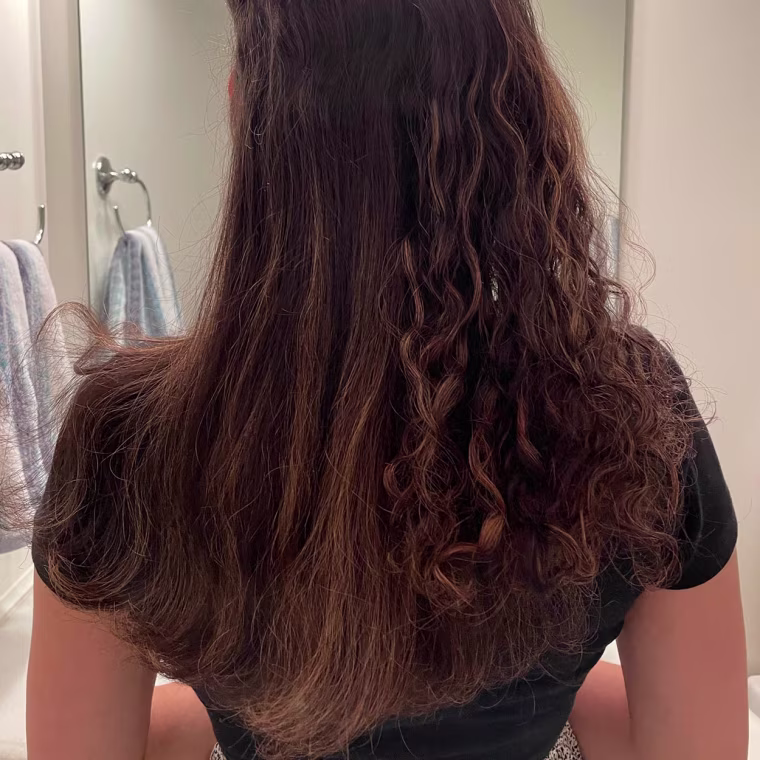 I can't believe how well this ceramic brush works on my curly hair.
