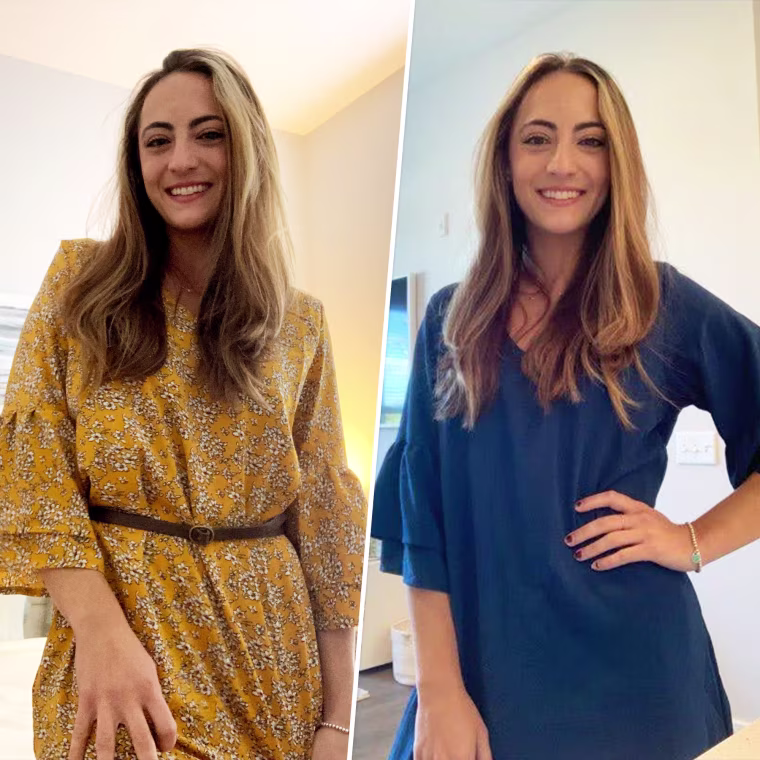 Associate editor Danielle Murphy also got her hands on the popular shift dress, which has become a seasonal staple in her fall wardrobe.