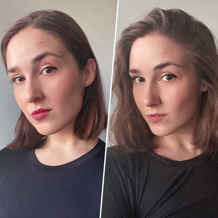 Before (left) and after (right)