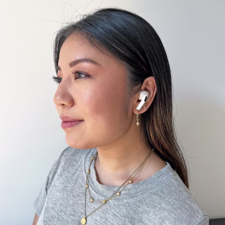 Shari Uyehara enjoys using her AirPods Pro during work calls and on the go.