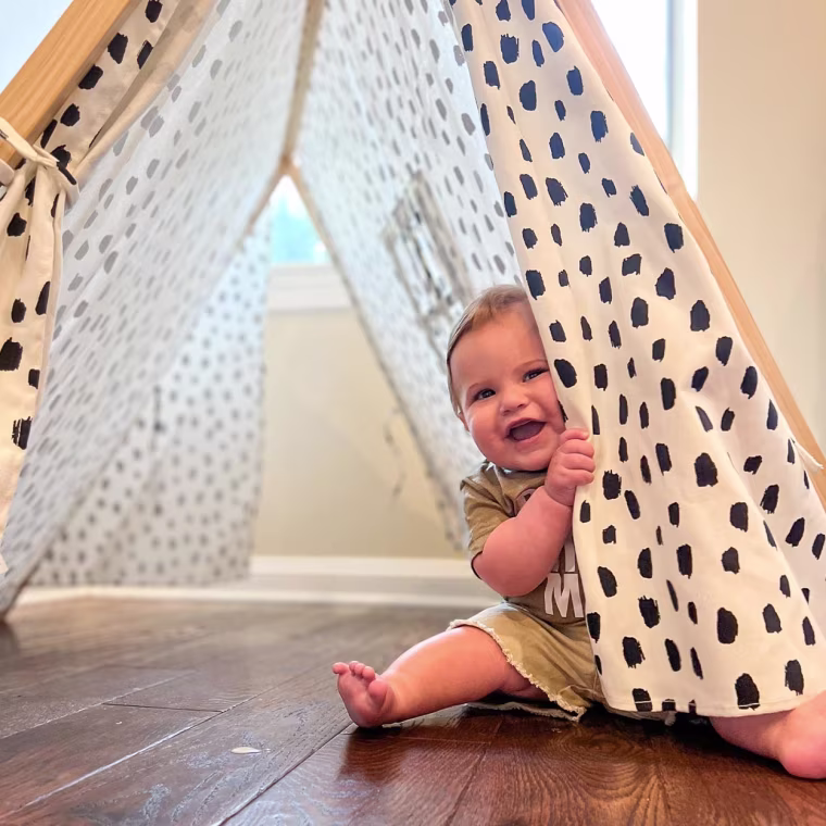 Baby in a tent