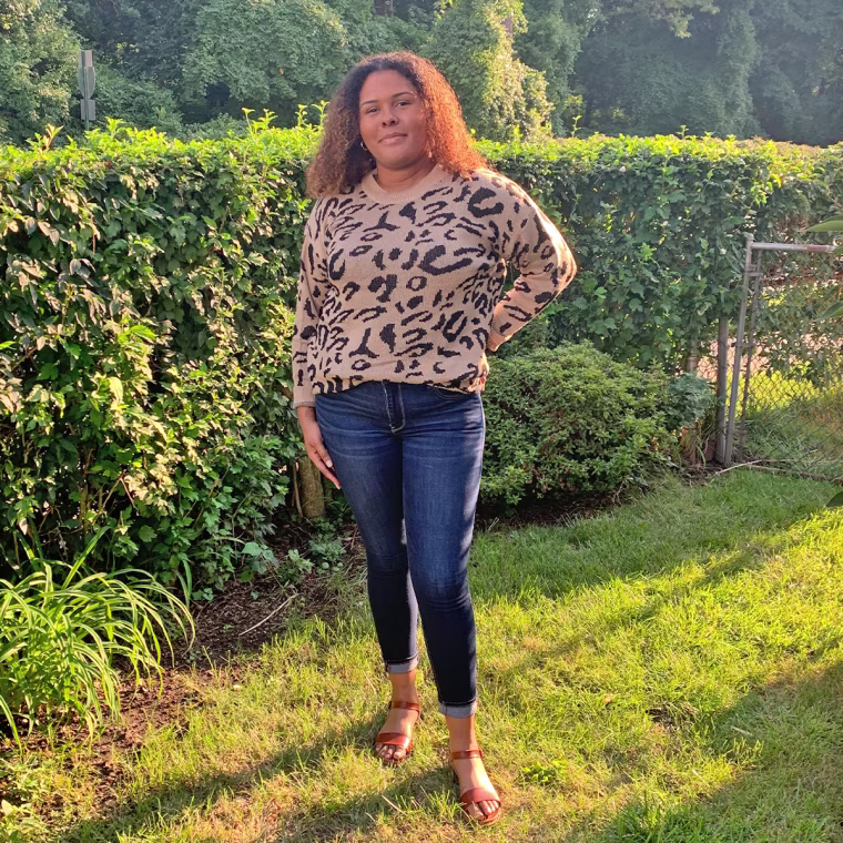 Kamari Stewart wears the AE Next Level High-Waisted Jegging