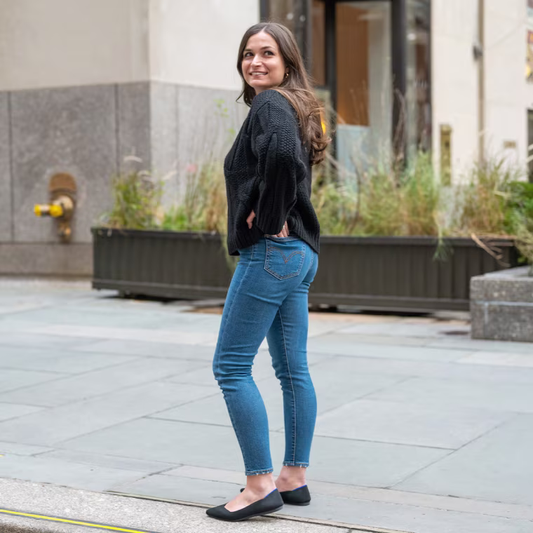 Branded senior commerce editor Francesca Cocchi wears the Levi's Premium 501 Skinny Jeans